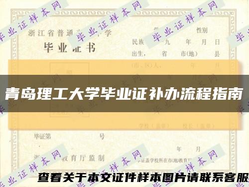 青岛理工大学毕业证补办流程指南缩略图