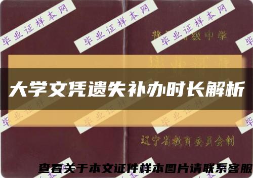 大学文凭遗失补办时长解析缩略图