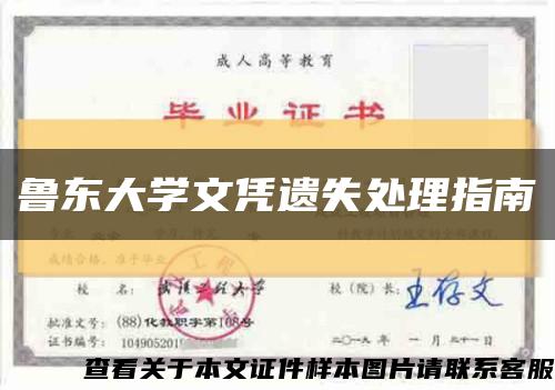 鲁东大学文凭遗失处理指南缩略图