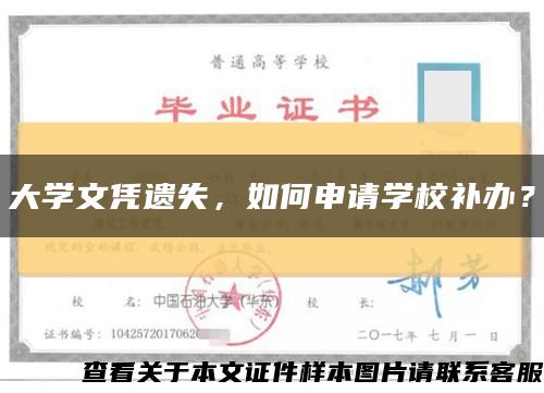 大学文凭遗失，如何申请学校补办？缩略图