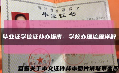 毕业证学位证补办指南：学校办理流程详解缩略图