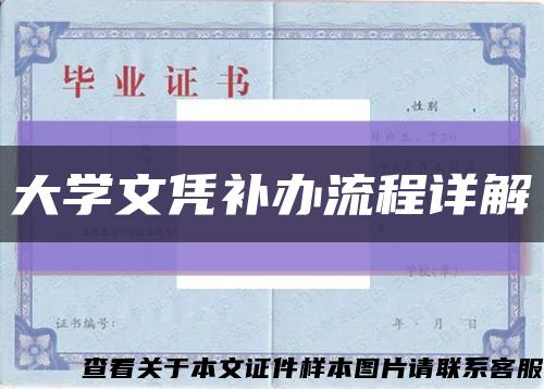 大学文凭补办流程详解缩略图