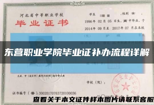 东营职业学院毕业证补办流程详解缩略图