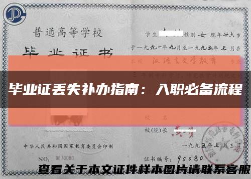 毕业证丢失补办指南：入职必备流程缩略图