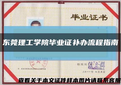 东莞理工学院毕业证补办流程指南缩略图