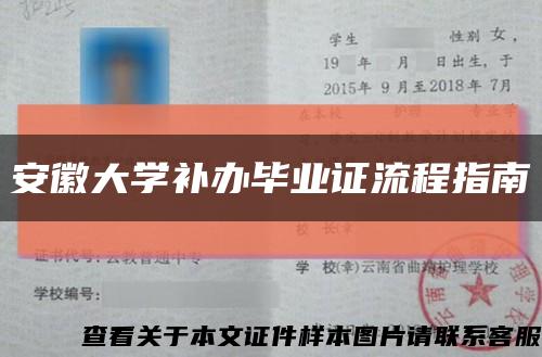 安徽大学补办毕业证流程指南缩略图