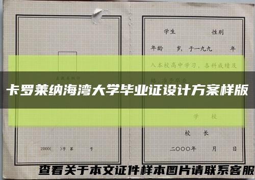 卡罗莱纳海湾大学毕业证设计方案样版缩略图