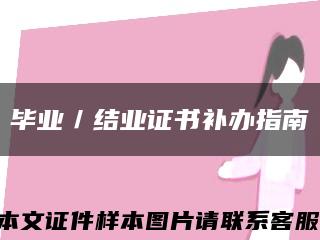 毕业／结业证书补办指南缩略图