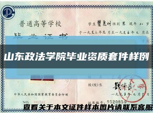 山东政法学院毕业资质套件样例缩略图