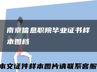 南京信息职院毕业证书样本图档缩略图