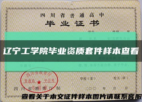 辽宁工学院毕业资质套件样本查看缩略图