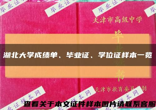 湖北大学成绩单、毕业证、学位证样本一览缩略图