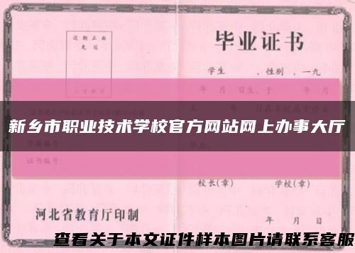 新乡市职业技术学校官方网站网上办事大厅缩略图