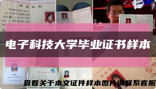 电子科技大学毕业证书样本缩略图