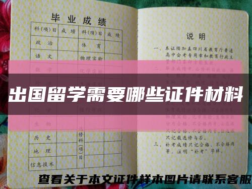 出国留学需要哪些证件材料缩略图