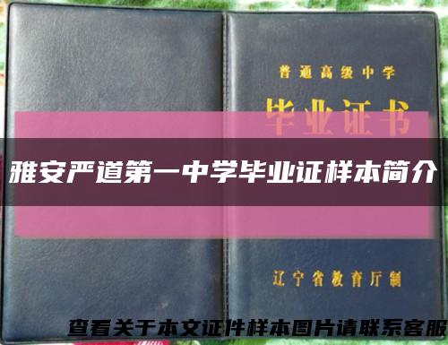 雅安严道第一中学毕业证样本简介缩略图