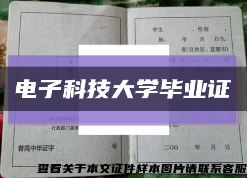 电子科技大学毕业证缩略图