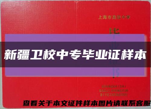 新疆卫校中专毕业证样本缩略图