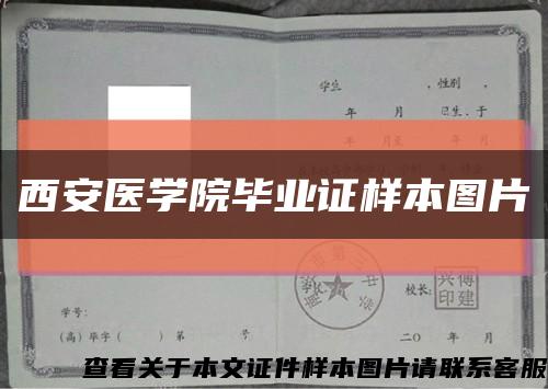 西安医学院毕业证样本图片缩略图