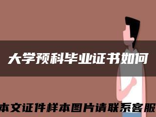 大学预科毕业证书如何缩略图