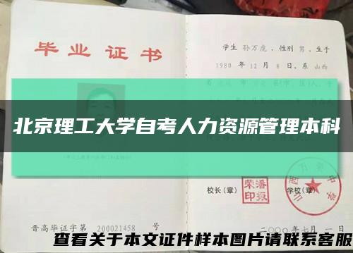 北京理工大学自考人力资源管理本科缩略图