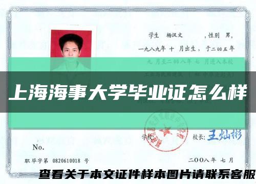 上海海事大学毕业证怎么样缩略图