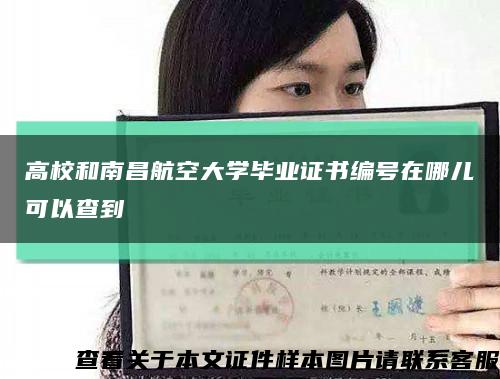 高校和南昌航空大学毕业证书编号在哪儿可以查到缩略图