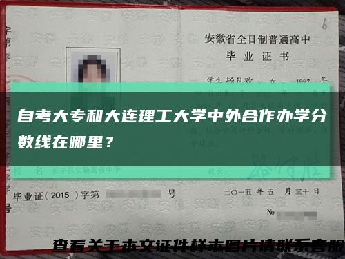 自考大专和大连理工大学中外合作办学分数线在哪里？缩略图