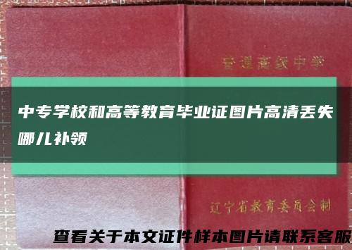 中专学校和高等教育毕业证图片高清丢失哪儿补领缩略图