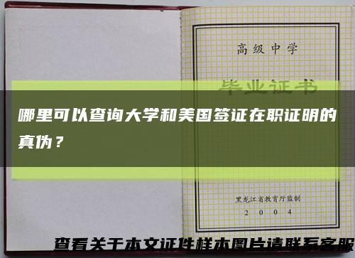 哪里可以查询大学和美国签证在职证明的真伪？缩略图