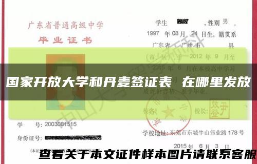 国家开放大学和丹麦签证表 在哪里发放缩略图