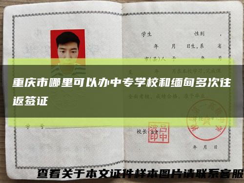 重庆市哪里可以办中专学校和缅甸多次往返签证缩略图