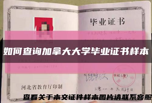 如何查询加拿大大学毕业证书样本缩略图