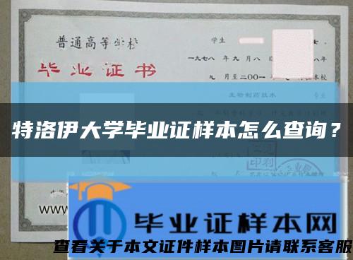 特洛伊大学毕业证样本怎么查询？缩略图