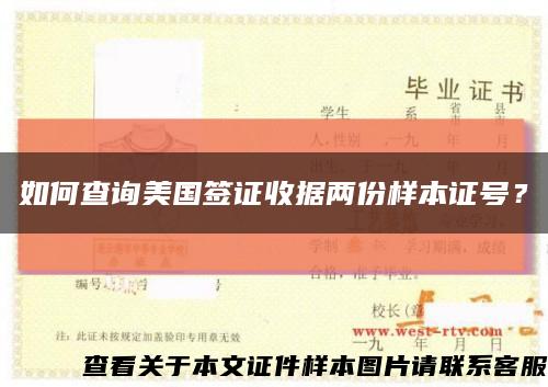 如何查询美国签证收据两份样本证号？缩略图