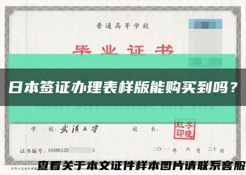 日本签证办理表样版能购买到吗？缩略图