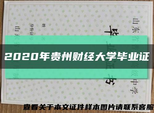 2020年贵州财经大学毕业证缩略图