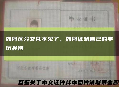 如何区分文凭不见了，如何证明自己的学历类别缩略图