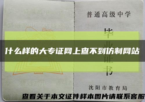 什么样的大专证网上查不到仿制网站缩略图