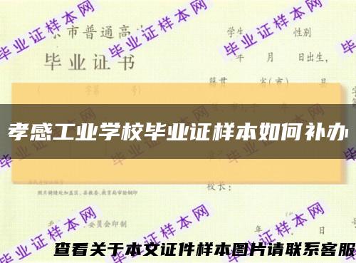 孝感工业学校毕业证样本如何补办缩略图