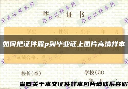 如何把证件照p到毕业证上图片高清样本缩略图