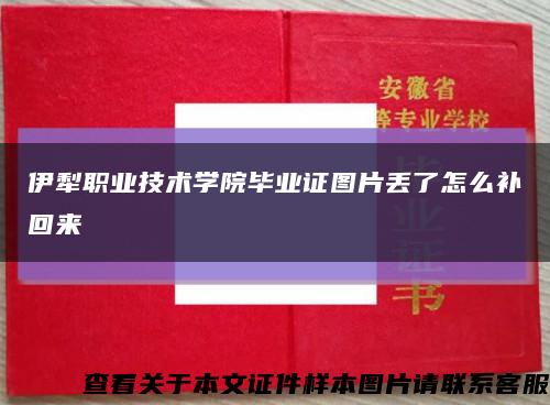 伊犁职业技术学院毕业证图片丢了怎么补回来缩略图