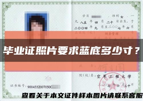 毕业证照片要求蓝底多少寸？缩略图