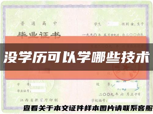 没学历可以学哪些技术缩略图