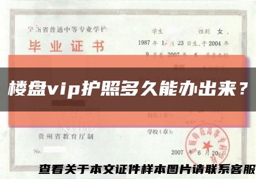 楼盘vip护照多久能办出来？缩略图