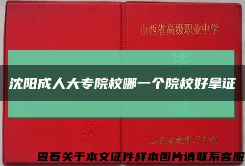 沈阳成人大专院校哪一个院校好拿证缩略图