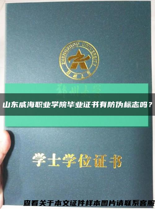 山东威海职业学院毕业证书有防伪标志吗？缩略图