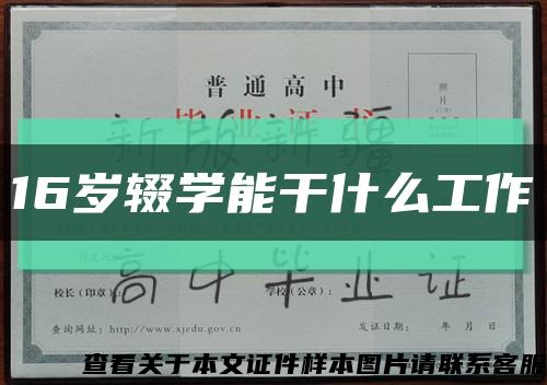 16岁辍学能干什么工作缩略图