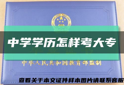 中学学历怎样考大专缩略图