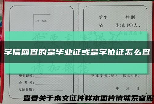 学信网查的是毕业证或是学位证怎么查缩略图